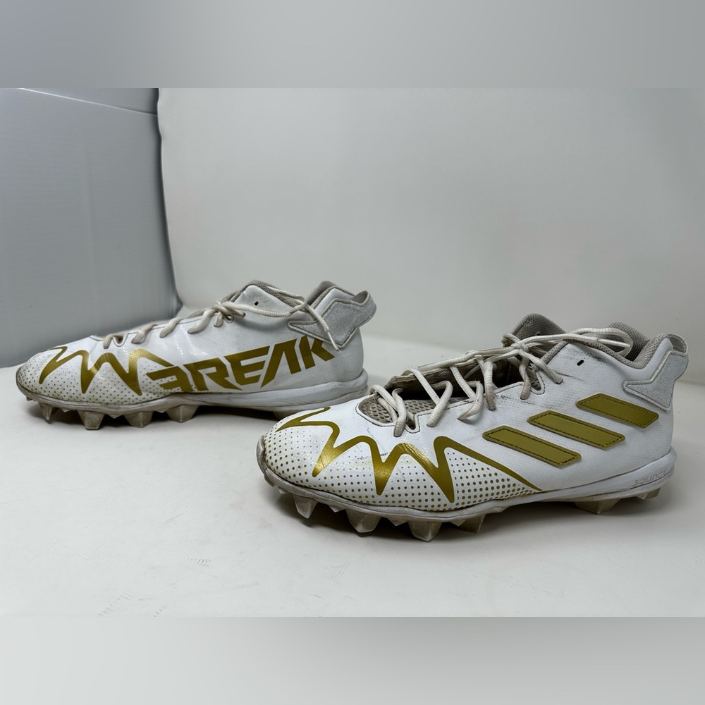 Men’s Adidas Freak 22 gold white 12 football cleats